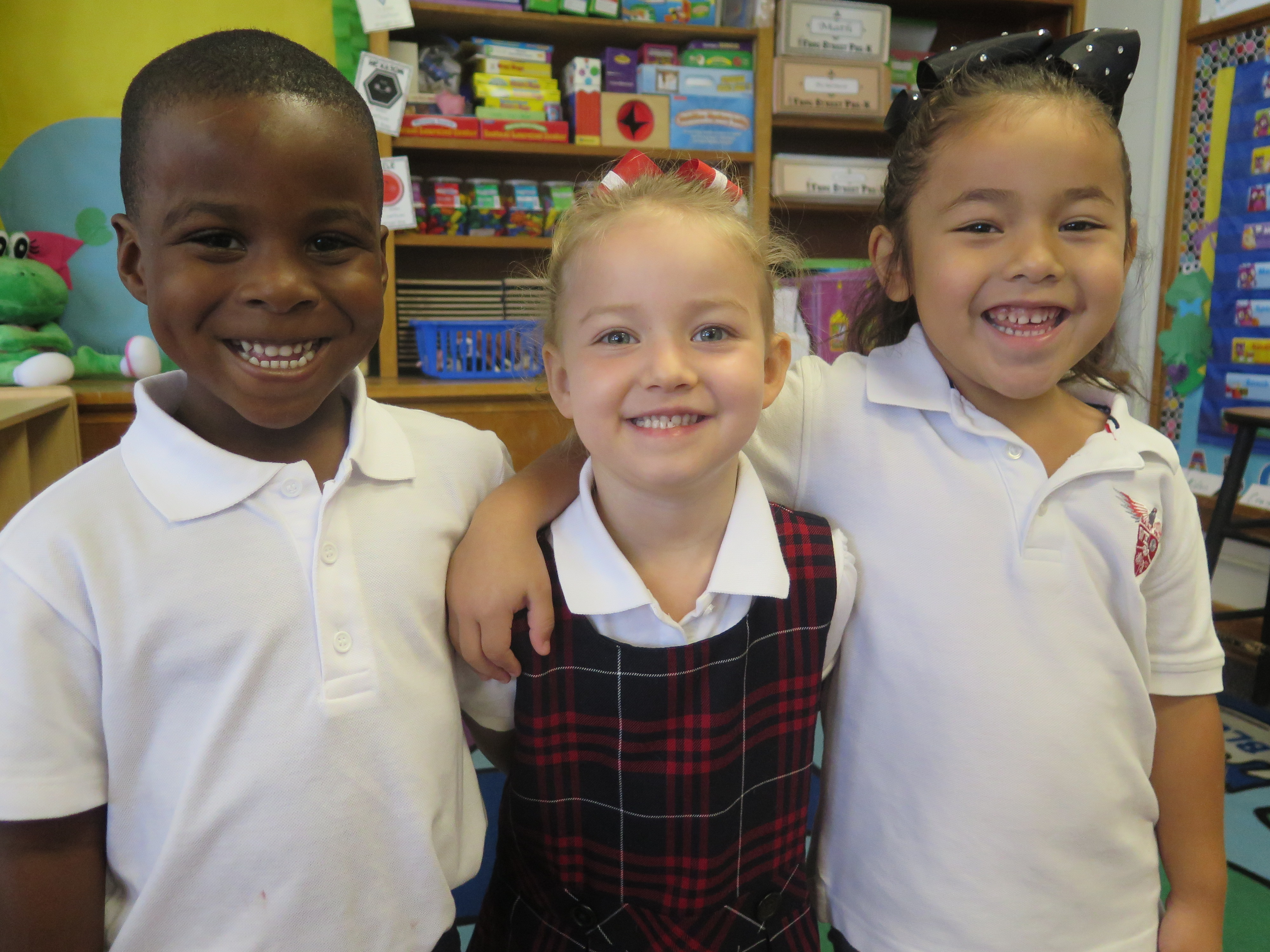 Three Kindergarten Students