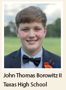 John Thomas Borowitz, Texas High School