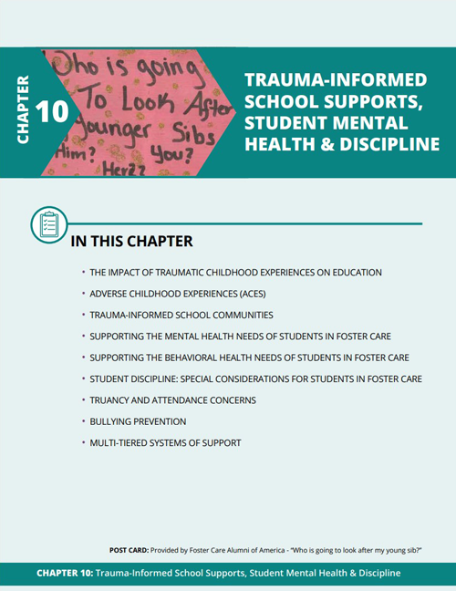 Foster Care Resource Guide Chapter 10: Trauma-Informed School Supports, Student Mental Health, and Discipline