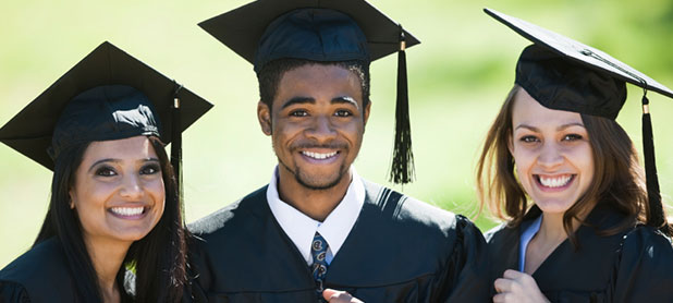 Students at graduation